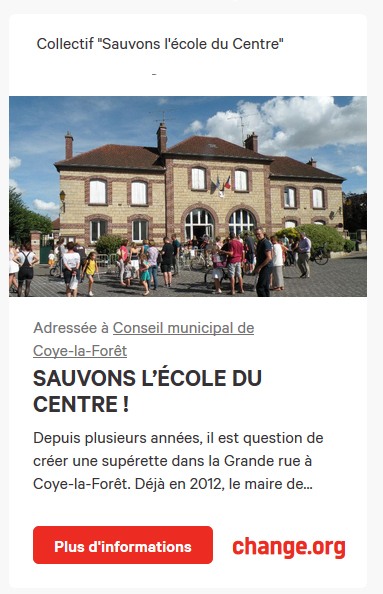 Le Comité de Sauvegarde de L'Ecole du Centre reçu par le maire